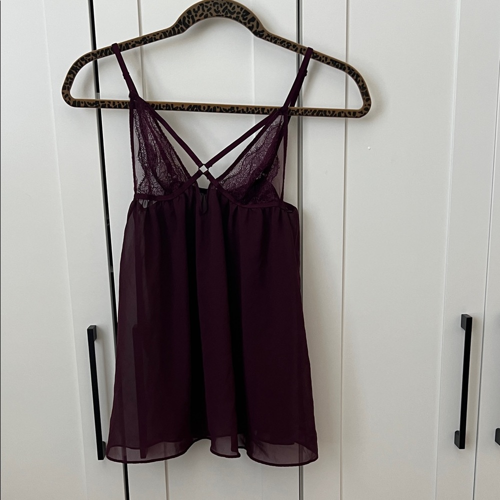 Victoria's Secret Strappy Purple Lace Camisole
